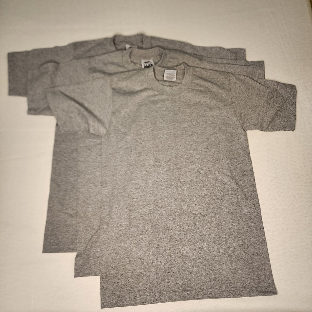 Pro Club Heavy Weight Mens Blank T Shirts Lot of 3 Heather Gray Small NWOT